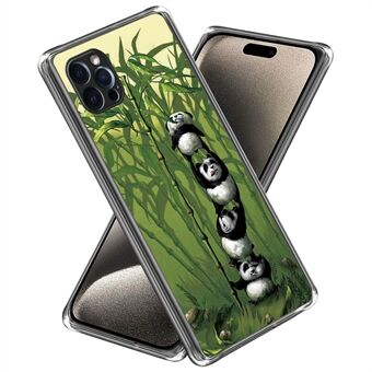 iPhone 15 Pro Max -kuvioidulla painatuksella varustettu TPU-kotelo, ohut puhelimen takakansi.