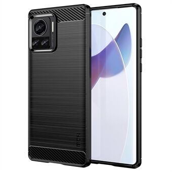 MOFI JK TPU Series-1 for Motorola Moto X30 Pro 5G / Edge 30 Ultra 5G / Edge X Harjattu pinta Joustava TPU-kotelo Hiilikuiturakenne Pudotusta estävä puhelimen kansi