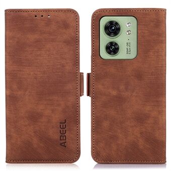 ABEEL Motorola Edge 40 5G -puhelimen lompakon suojus Retro Texture PU-nahkainen Flip Stand Case