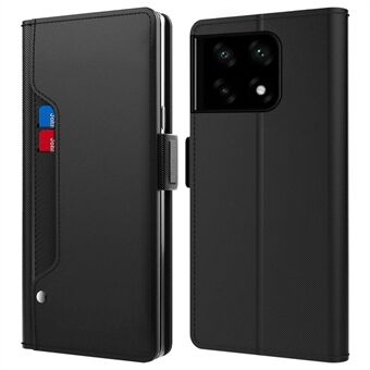 OnePlus 10 Pro 5G -meikkipeilille, PU-nahkakuori, puoli magneettilukko Iskunkestävä Stand korttipidikkeen puhelinkotelo