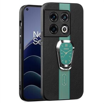 KADEM OnePlus 10 Pro 5G Suojakuori iskunkestävällä TPU+akryyli-materiaalilla ja nahkakuviolla