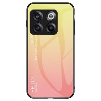 OnePlus 10T 5G / ACE Pro 5G Gradient Color Tempered Glass Puhelinkotelo Kova PC Soft TPU Iskunkestävä Defender Takakansi