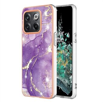 OnePlus 10T 5G / ACE Pro 5G YB IMD Series-2 Marble Pattern -puhelinkotelolle Galvanointikehys Pehmeä TPU IMD Sormenjälkiä estävä kansi