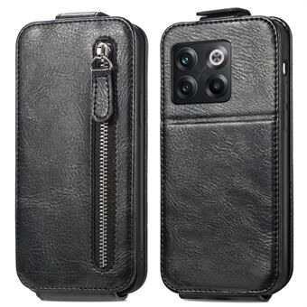 OnePlus 10T 5G / ACE Pro 5G Flip Phone Case Lompakko Vetoketjutasku PU Nahka Pystysuuntainen Stand Magneettisesti suljettava kansi