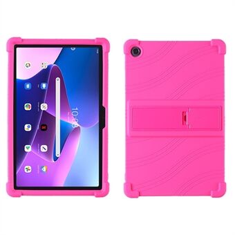 Lenovo Tab M10 Plus (3. sukupolvi) / Xiaoxin Pad 2022 10.6 tuuman 125F / 128 iskunkestävä pehmeä silikoninen tablettinsuoja, jossa säädettävä PC-tukijalka.