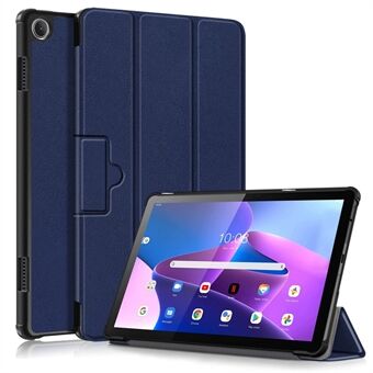 Lenovo Tab M10 (Gen 3) 10.1 tuuman 328F kolmiosainen taittojalustallinen tablettikotelo mikrokuitunahka automaattisella herätys-/lepotilalla, magneettisella sulkemisella ja naarmuja estävällä suojalla.