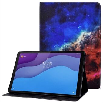 Lenovo Tab M10 (Gen 3) TB-328FU / TB-328XU B2 -kuviollinen kannettava suojakotelo automaattisella lepo-/herätystoiminnolla PU-nahkaisella älykkäällä suojalla, jossa on korttipaikkoja.