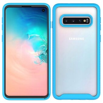 TPU puskurin puhelinkuori Samsung Galaxy S10:lle, iskunkestävä kova akryyli + PC takakansi läpinäkyvä