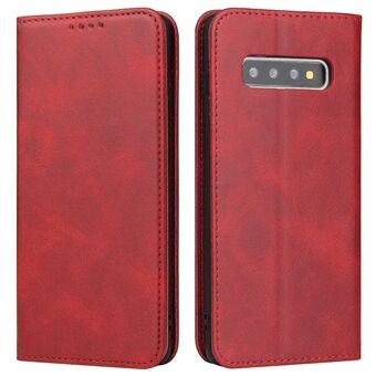 Samsung Galaxy S10 Plus PU-nahkaiselle lompakkopuhelimelle Stand yrityspuhelimen suojus