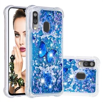 Kuviopainatus Glitter-jauhe Kviksand TPU -suoja Samsung Galaxy A40: lle