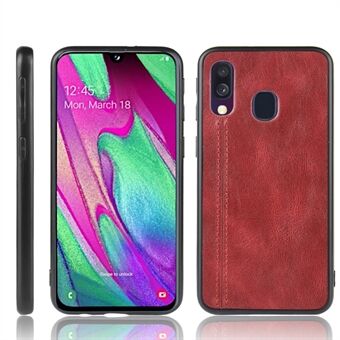 Samsung Galaxy A40 Nahkainen PC + TPU-yhdistelmäkansi