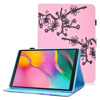 Samsung Galaxy Tab A 10.1 (2019) (T510 / T515) Ommeltu Kuvioitu Tabletin Kotelo Magneettisulkimella PU-nahkainen Tabletin Suojakuori Jalustalla ja Korttitaskuilla