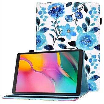 Samsung Galaxy Tab A 10.1 (2019) T510 / T515 Kuvioitu Tablettikotelo PU Nahka Korttipaikat Teline Suojus Joustavalla Nauhalla