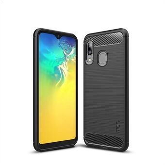 MOFI-suojakotelo hiilikuituharjatulle TPU: lle Samsung Galaxy A20e: lle