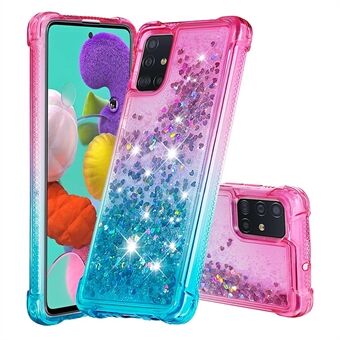 Gradient Glitter Powder Quicksand TPU-kotelo -puhelimen kuori Samsung Galaxy A51:lle