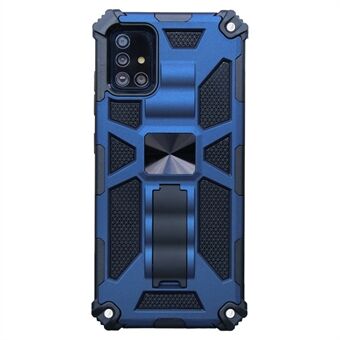 Kickstand Armor PC TPU -hybridi-puhelinkotelo magneettisella metallilevyllä Samsung Galaxy A51 SM-A515 -puhelimeen