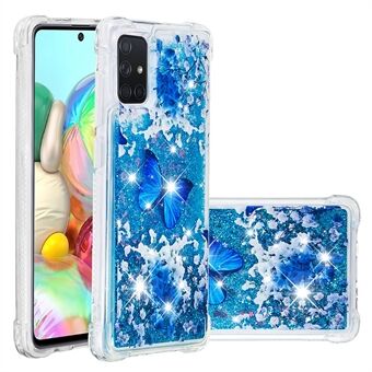 Liquid Glitter Powder -kuvioitu Quicksand Iskunkestävä TPU-kuoren suojus Samsung Galaxy A71:lle