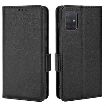 For Samsung Galaxy A71 4G SM-A715 Litchi Texture Leather Protective Cover Wallet Anti-dust Cell Phone Case