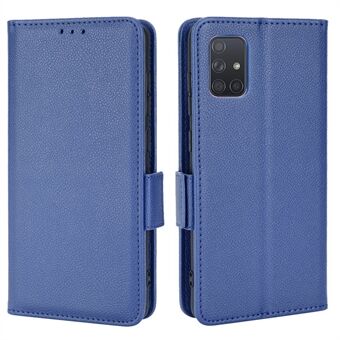 For Samsung Galaxy A71 4G SM-A715 Litchi Texture Leather Protective Cover Wallet Anti-dust Cell Phone Case