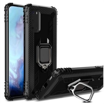 Iskunkestävä TPU Peitä sormen Ring Kickstand suojakotelo Samsung Galaxy S20 Plus