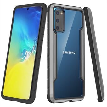 Pudotuksenkestävä liukastumaton PC + TPU + metallinen hybridikotelopuhelinsuoja Samsung Galaxy S20 Plus
