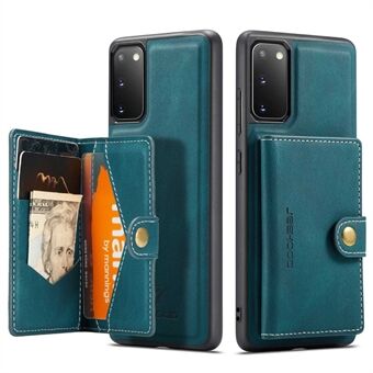 JEEHOOD For Samsung Galaxy S20 4G/5G Detachable Wallet Kickstand Case PU Leather Coated TPU Well-protected Phone Shell