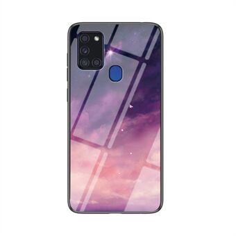 Starry Sky karkaistu lasi + PC + TPU-yhdistelmäkotelo Samsung Galaxy A21s:lle