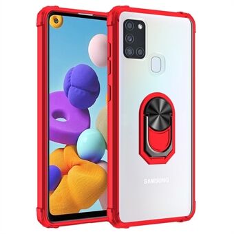 Ring Kickstand PC+TPU-puhelimen suojakuori Samsung Galaxy A21s:lle