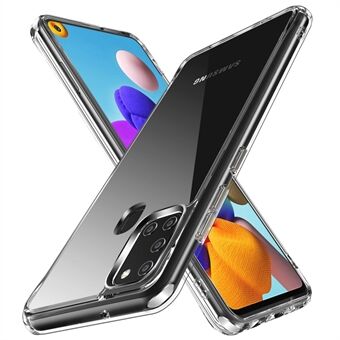 Kristallinkirkas TPU + PC-hybridipuhelimen kansi Samsung Galaxy A21s:lle Responsive Galvanointisivupainikkeet Matkapuhelimen lisävaruste