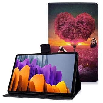 Samsung Galaxy Tab S7 T870 / Galaxy Tab S8 X700 X706 -tippumista estävä kuviotulostettu nahkainen tablettikotelo suojakuori.