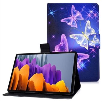 Samsung Galaxy Tab S7 T870/Galaxy Tab S8 X700 X706 -laitteelle suunniteltu pudotuksia estävä kuvioitua nahkaista tablettisuojakotelo.