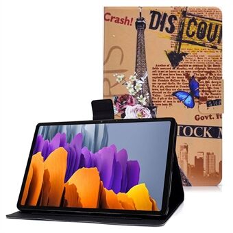 Samsung Galaxy Tab S7 T870 / Galaxy Tab S8 X700 X706 Ei-pudotuskuviollinen tulostuskuvioitu nahkainen tablettikotelo suojaavaan kanteen