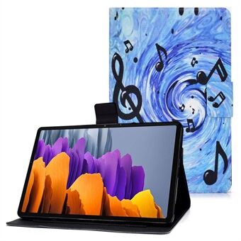 Samsung Galaxy Tab S7 T870 / Galaxy Tab S8 X700 X706 -laitteelle suunniteltu Antidrop-kuosisella painatusnahkainen tablettisuojus