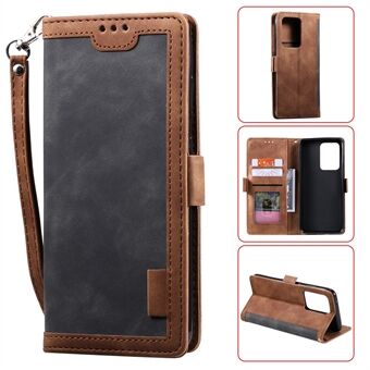 Retro Splicing Style Wallet Stand Flip Nahkakotelo Samsung Note 20 Ultralle / Note 20 Ultra 5G