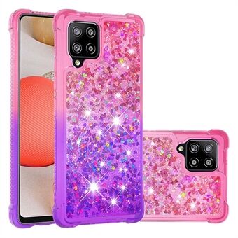 Värigradientti Glitter Quicksand TPU-puhelimen kotelo Samsung Galaxy A42 5G:lle