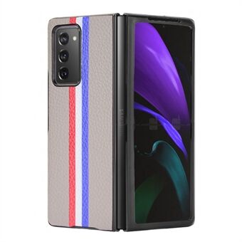 Stripe Pattern Litchi Skin -puhelinsuoja Samsung Galaxy Z Fold2 5G: lle