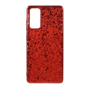 Samsung Galaxy S20 FE 4G/5G/S20 Lite/S20 FE 2022 kimalteleville paljeteille Design Plated TPU -kehys + PC Hybrid Shell -kotelo