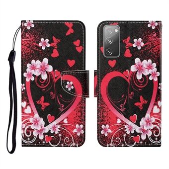 Kuviotulostus Lompakko Design Puhelimen kansi PU-nahkainen Stand hihnalla Samsung Galaxy S20 FE/S20 Fan Edition/S20 FE 5G/S20 Fan Edition 5G/S20 Lite/S20 FE 2022