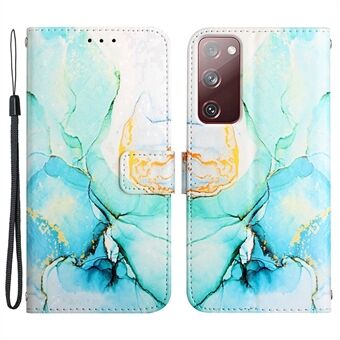 YB Pattern Printing Nahka Series-5 Samsung Galaxy S20 FE 2022/S20 FE 4G/S20 FE 5G/S20 Lite/S20 Fan Edition/S20 Fan Edition 5G Marmorikuvioinen nahkakotelo Lompakkotelineen puhelimen Stand