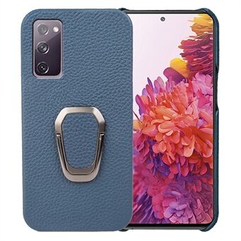 Samsung Galaxy S20 FE 5G / S20 FE / S20 FE 2022 / S20 Lite Litchi Texture -kuvioiselle aidolle nahalla päällystetylle PC-kotelolle Kickstand puhelimen suojus