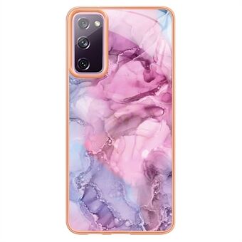 YB IMD Series-16 Style E Samsung Galaxy S20 FE 4G / 5G / S20 FE 2022 / S20 Lite 2,0 mm IMD Marble Pattern TPU -suojus Selkäsuoja Galvanoitu puhelimen kansi