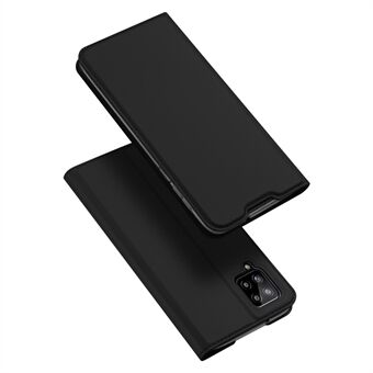 DUX DUCIS Skin Pro -sarja Samsung Galaxy A12/M12 Stand Toiminnot Folio Flip -nahkakotelo korttitelineellä - musta