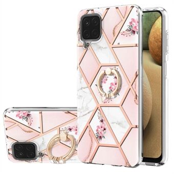 IMD Design Marmorikuvioinen Pehmeä TPU-puhelimen suojus Selkäsuojakotelo Ring Samsung Galaxy A12 / M12 / F12