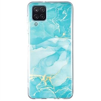 Samsung Galaxy A12 joustavalle TPU-puhelinkotelolle putoamisen estävä marmorikuvioinen IMD-puhelimen kuori