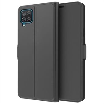 Samsung Galaxy A12 PU-nahkaiselle Flip Card Slot -kotelolle kaksinkertainen magneettilukko Stand Iskunkestävä kansi