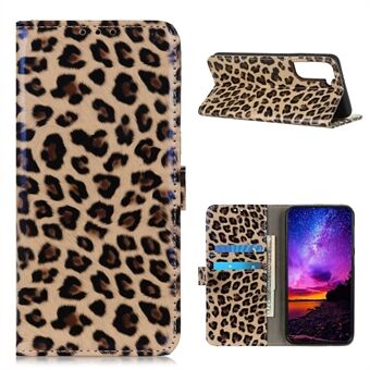 Leopard Skin PU Nahkainen Stand suojakotelo Samsung Galaxy S21 5G