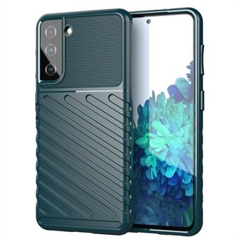 Thunder Series Soft TPU Twill Texture Design -puhelimen kuori Samsung Galaxy S21 5G:lle