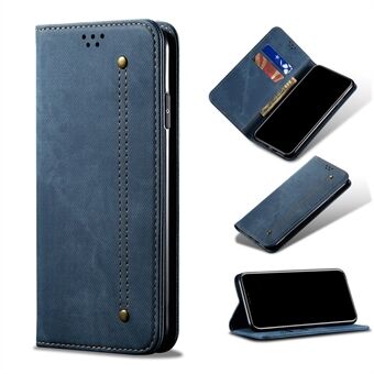 Vintage Style Samsung Galaxy S21 Jeans Stand Lompakkotelineen Nahkainen puhelimen kansi