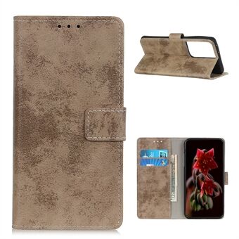 Vintage Style PU Nahkainen Stand suojakotelo Samsung Galaxy S21 Ultra 5G Phone Cover