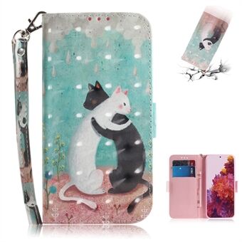 Light Spot Decor Pattern Printing Wallet Stand nahkainen puhelinkotelo hihnalla Samsung Galaxy S21 Ultra 5G: lle